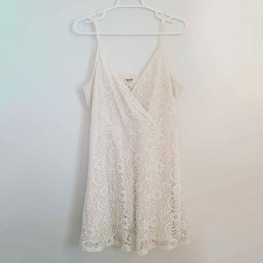 MOSSIMO White Lace Dress - L
